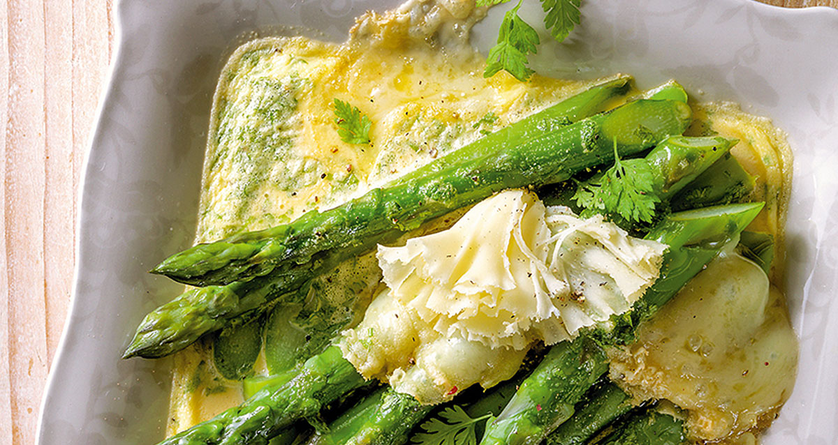 Asperges gegratineerd  met Tête de Moine AOP