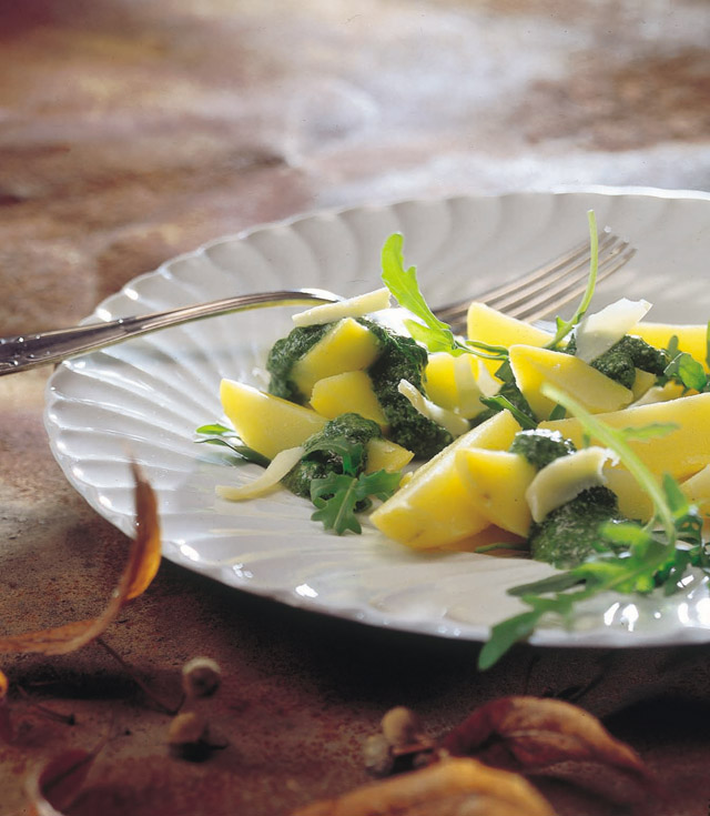 Chaud-froid van aardappelen met kruiden en Gruyère AOP