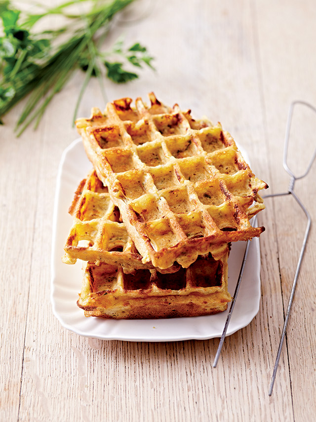 Wafels met fijne kruiden en Gruyère AOP